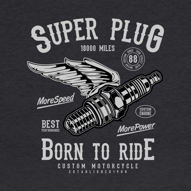 Spark Plug Motorcycle by lionkingdesign